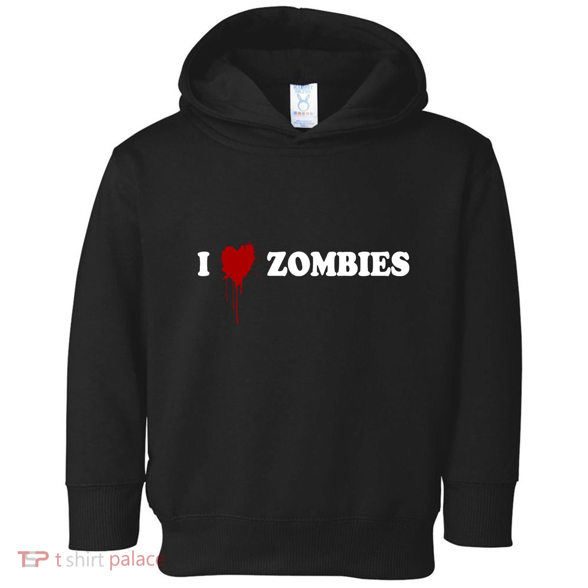 I Love Zombies Toddler Hoodie