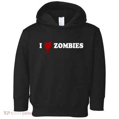 I Love Zombies Toddler Hoodie