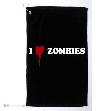 I Love Zombies Golf Towel