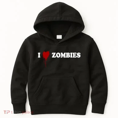 I Love Zombies Kids Hoodie
