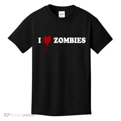 I Love Zombies Kids T-Shirt