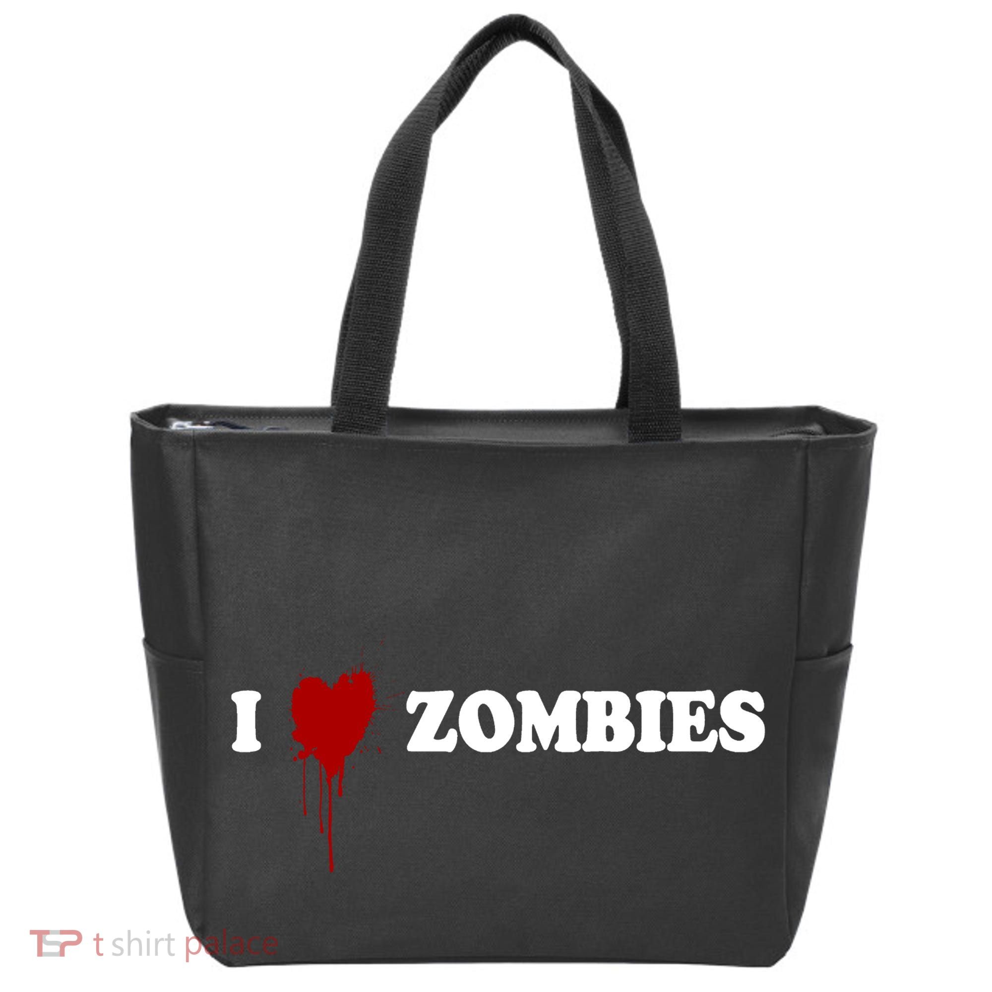 I Love Zombies Tote Bag