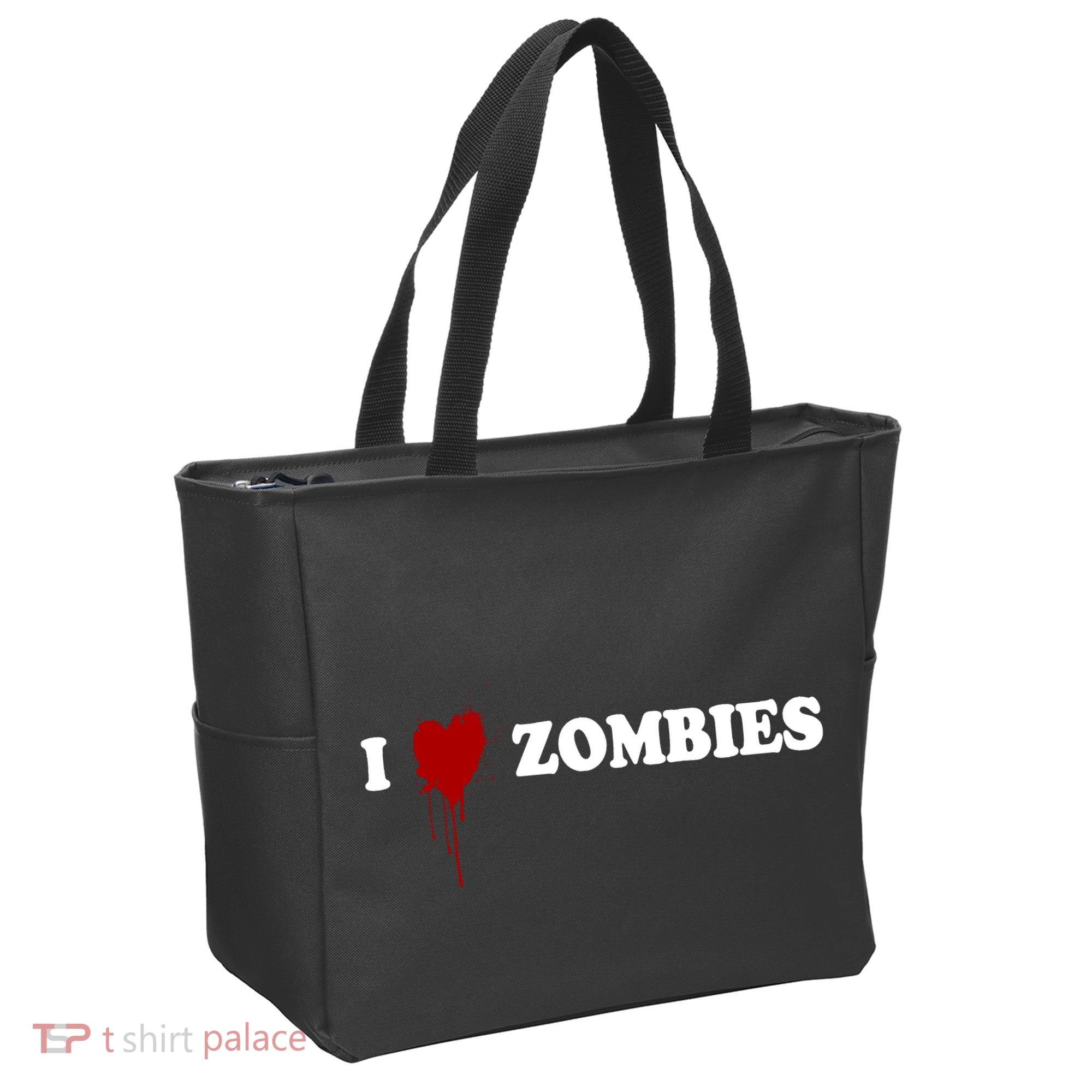 I Love Zombies Tote Bag