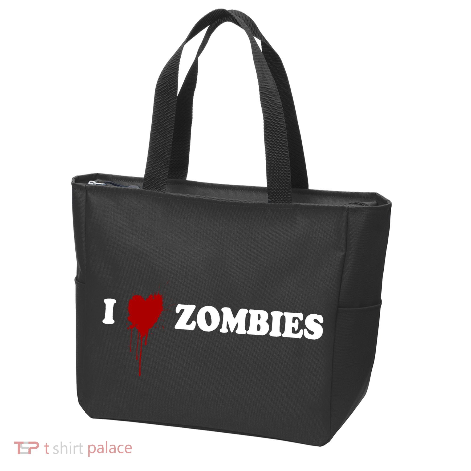 I Love Zombies Tote Bag