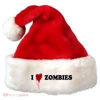 I Love Zombies Santa Hat thumb 0