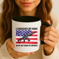 I Lubricate My Guns With Tears Of Liberals Coffee Mug thumb 3