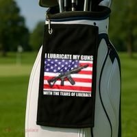 I Lubricate My Guns With Tears Of Liberals Golf Towel thumb 2