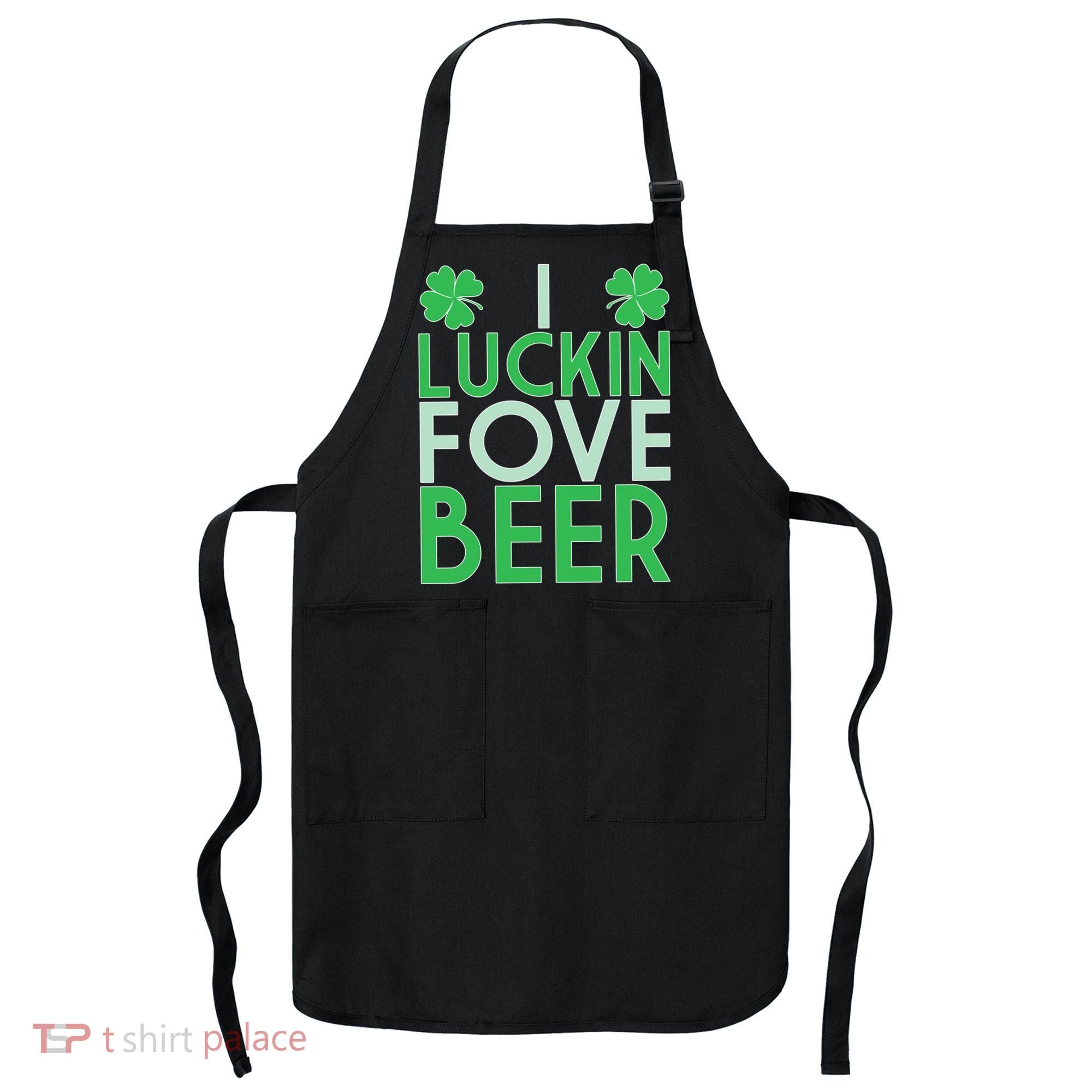 I Luckin Fove Beer Apron