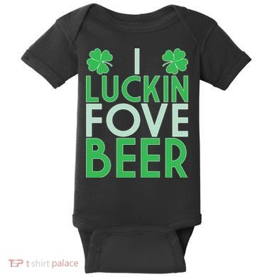 I Luckin Fove Beer Baby Bodysuit