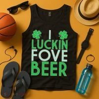 I Luckin Fove Beer Tank Top thumb 4