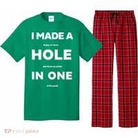 I Made A Hole In One Funny Golf Pajama Set thumb 0