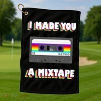 I Made You A Mixtape Retro 1980s Golf Towel thumb 1