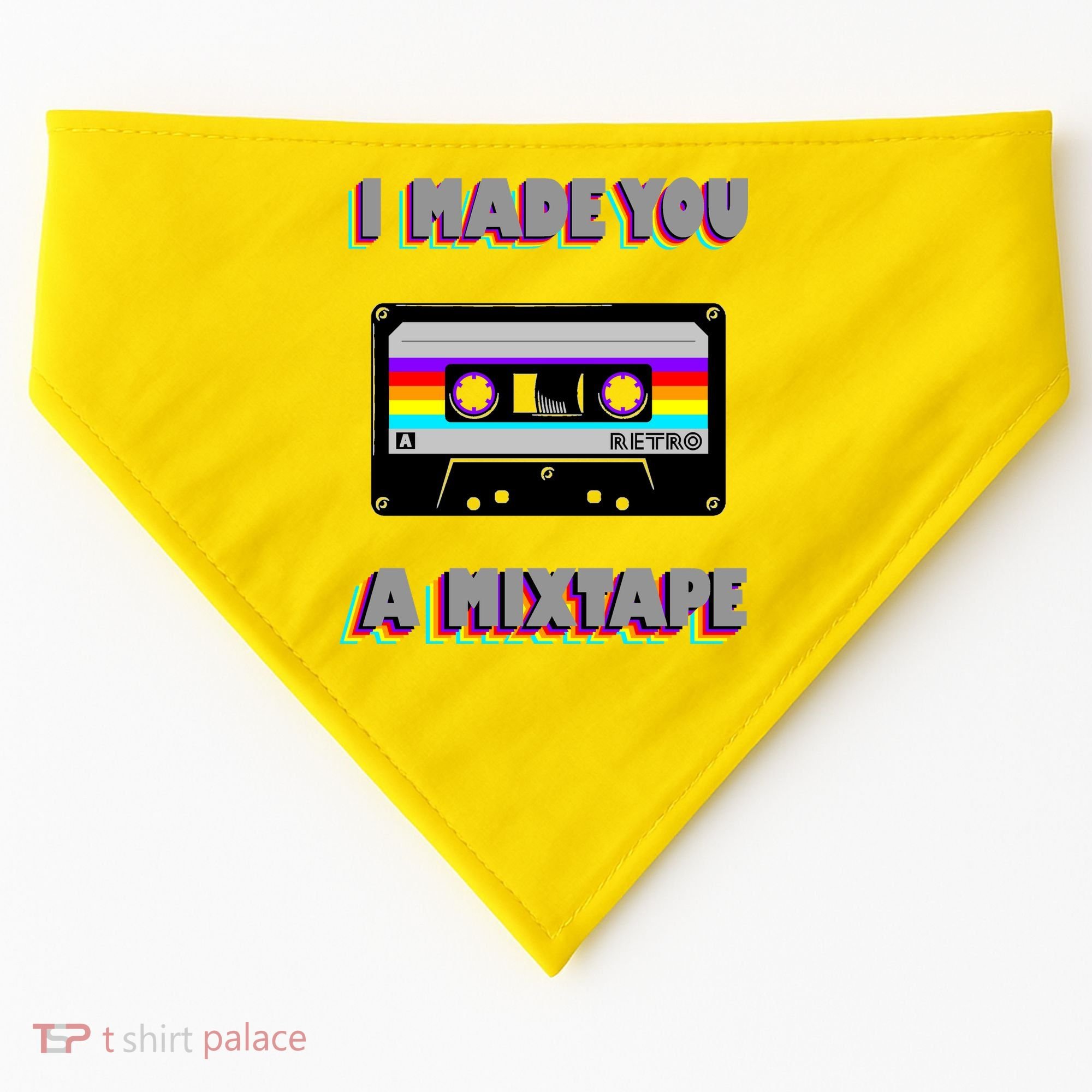 I Made You A Mixtape Retro 1980s USA-Made Doggie Bandana