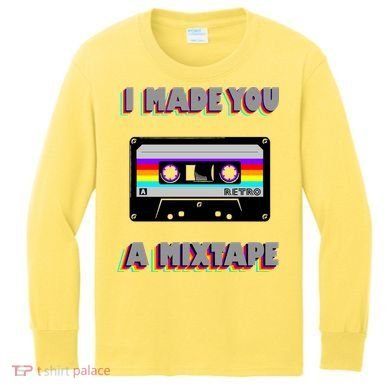 I Made You A Mixtape Retro 1980s Kids Long Sleeve Shirt