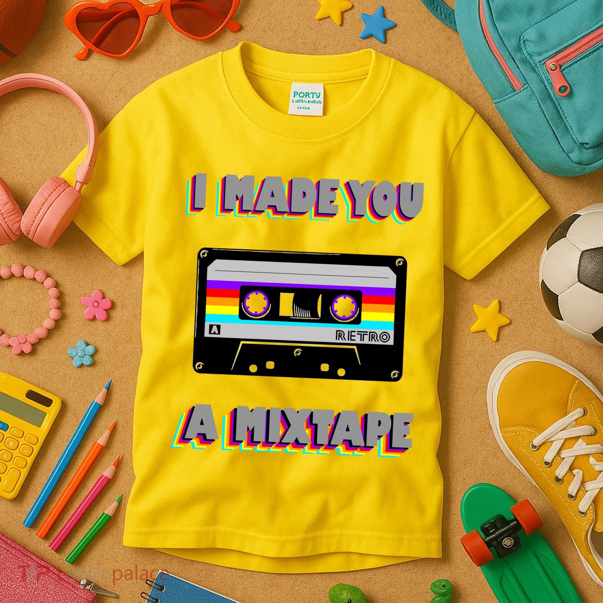 I Made You A Mixtape Retro 1980s Kids T-Shirt