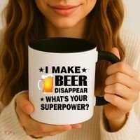 I Make Beer Disappear Funny Coffee Mug thumb 3