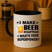 I Make Beer Disappear Funny Coffee Mug thumb 4