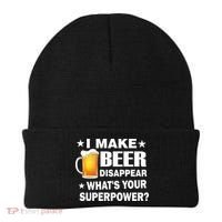 I Make Beer Disappear Funny Beanie thumb 0