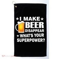 I Make Beer Disappear Funny Golf Towel thumb 0