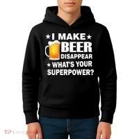 I Make Beer Disappear Funny Kids Hoodie thumb 4