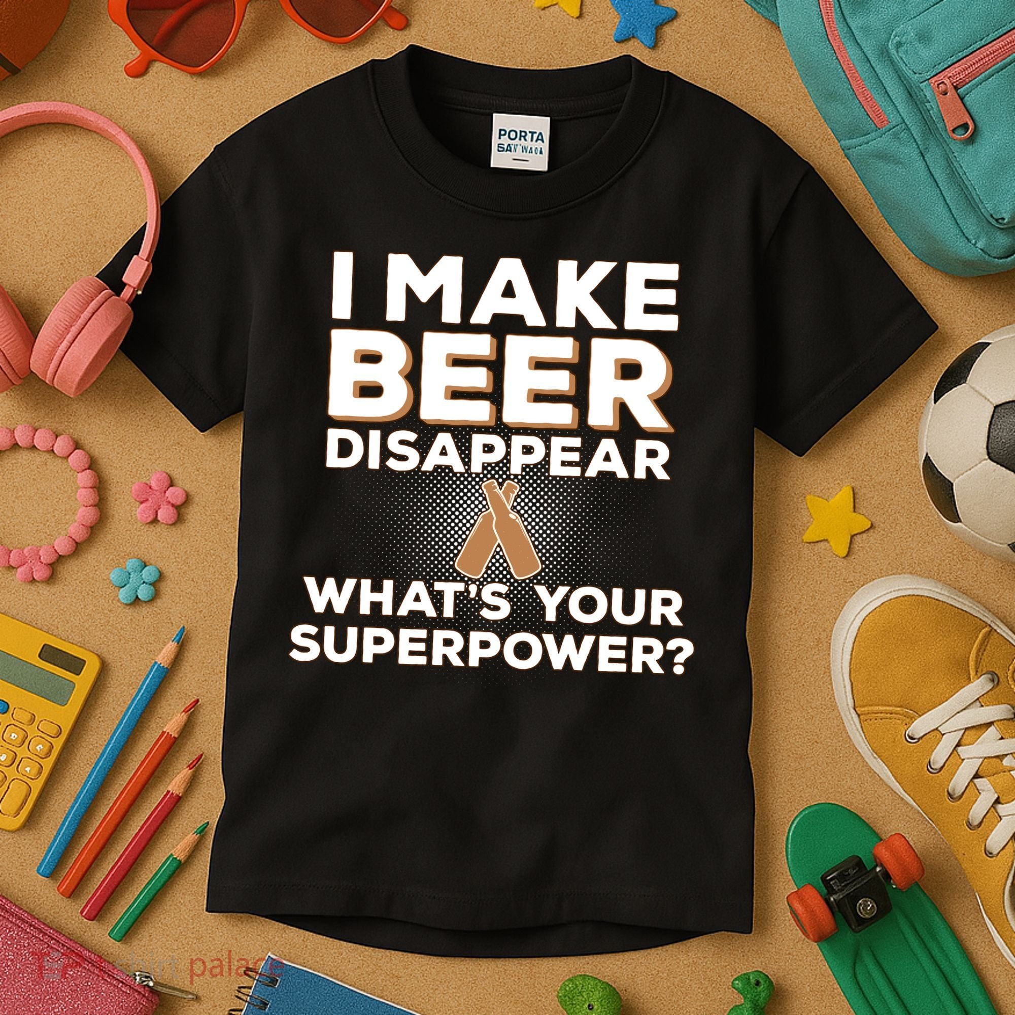 I Make Beer Disappear What's Your Superpower Kids T-Shirt
