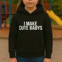 I Make Cute Babies Kids Hoodie thumb 3