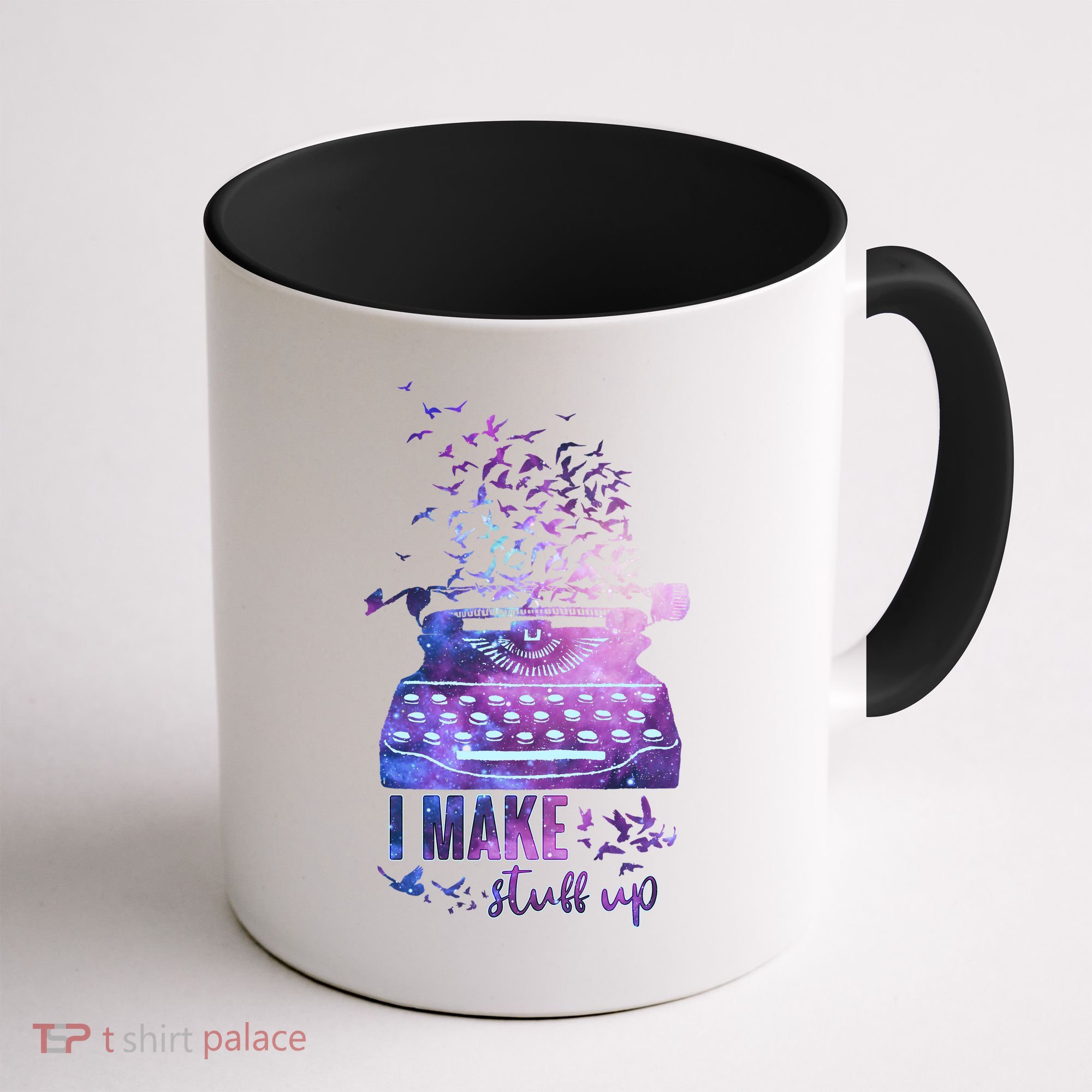 I Make Stuff Up Typewriter Coffee Mug