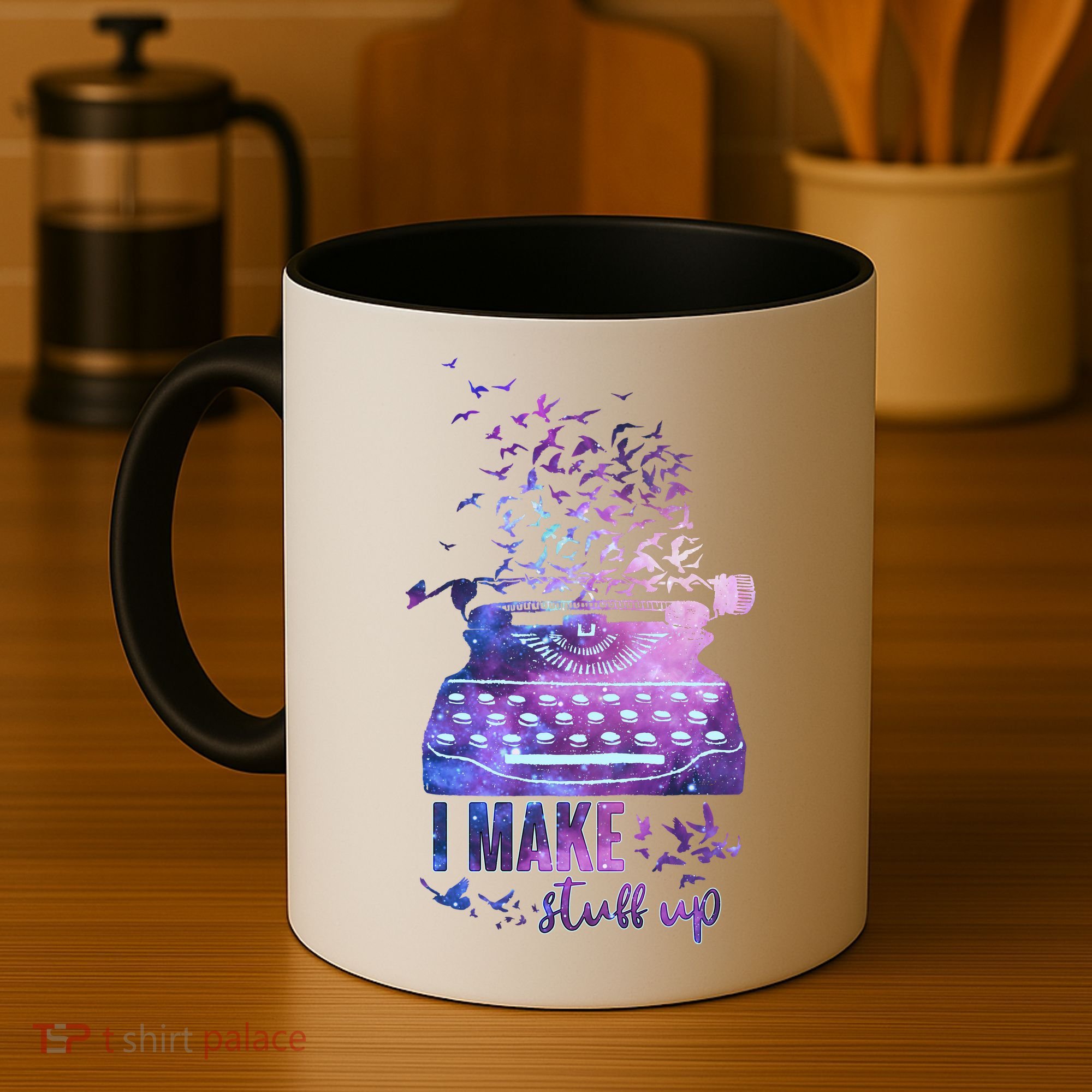 I Make Stuff Up Typewriter Coffee Mug