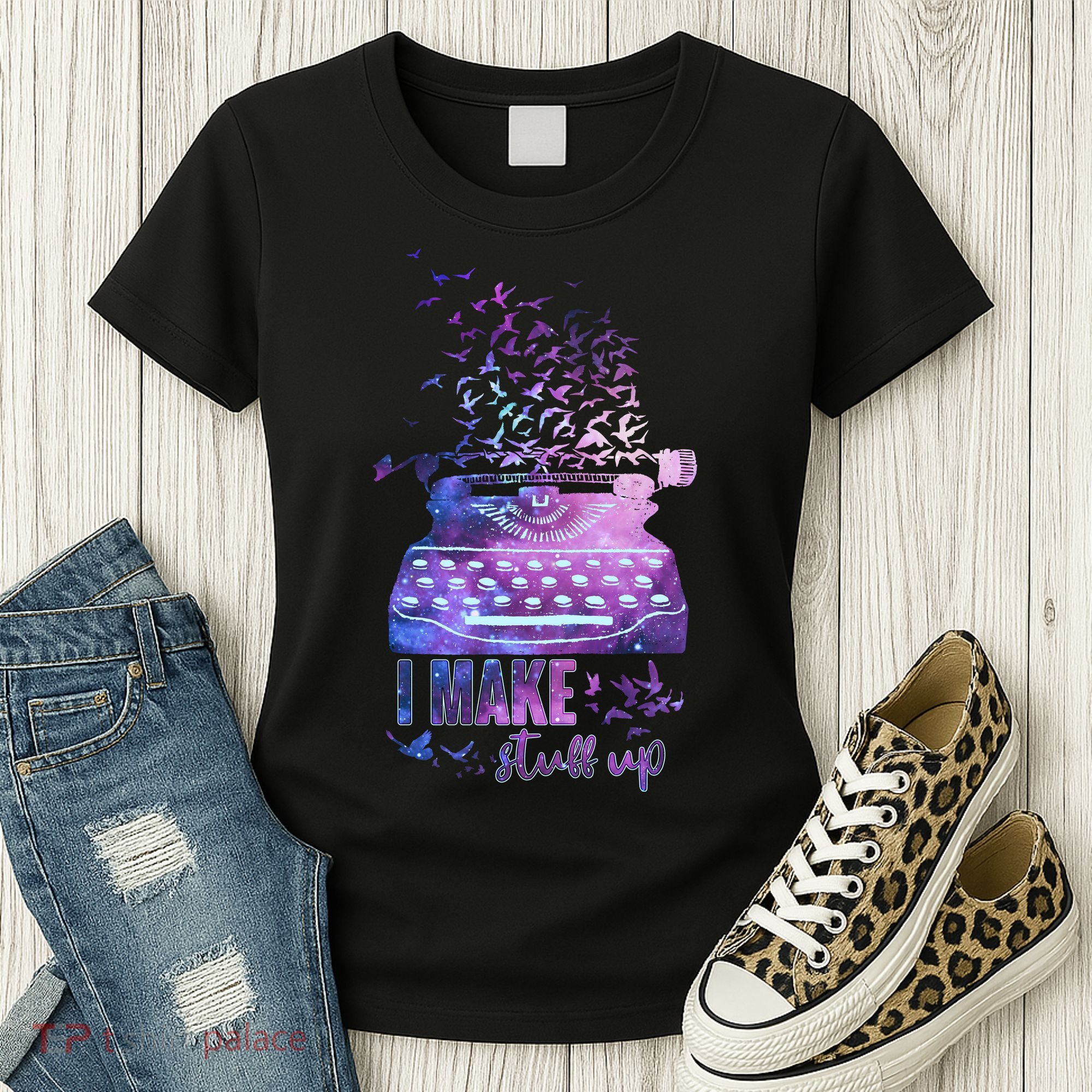I Make Stuff Up Typewriter Women's T-Shirt