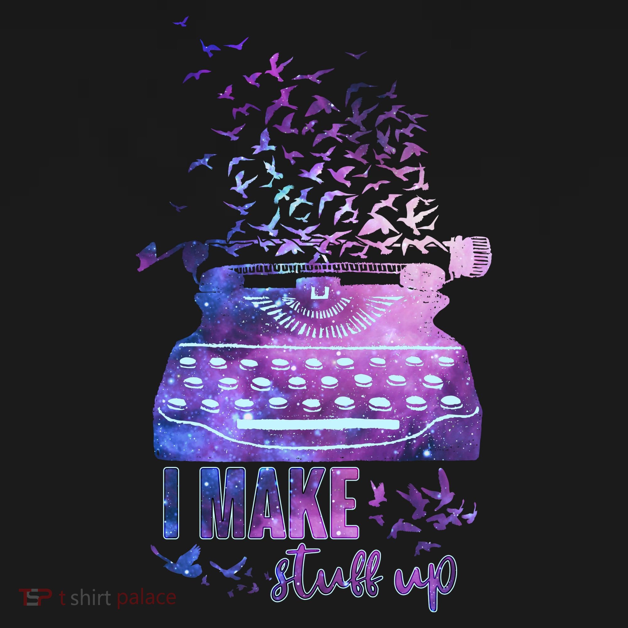I Make Stuff Up Typewriter Kids Long Sleeve Shirt