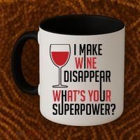 I Make Wine Disappear Funny Wine Lover Coffee Mug thumb 2