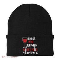 I Make Wine Disappear Funny Wine Lover Beanie thumb 0