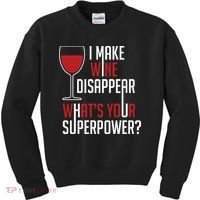 I Make Wine Disappear Funny Wine Lover Kids Sweatshirt thumb 0