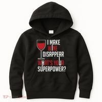 I Make Wine Disappear Funny Wine Lover Kids Hoodie thumb 0