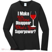 I Make Wine Disappear What's Your Superpower Women's Long Sleeve Shirt thumb 0