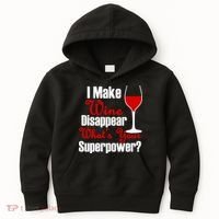 I Make Wine Disappear What's Your Superpower Kids Hoodie thumb 0