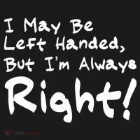 I May Be Left Handed, but I'm Always Right Kids Long Sleeve Shirt thumb 2