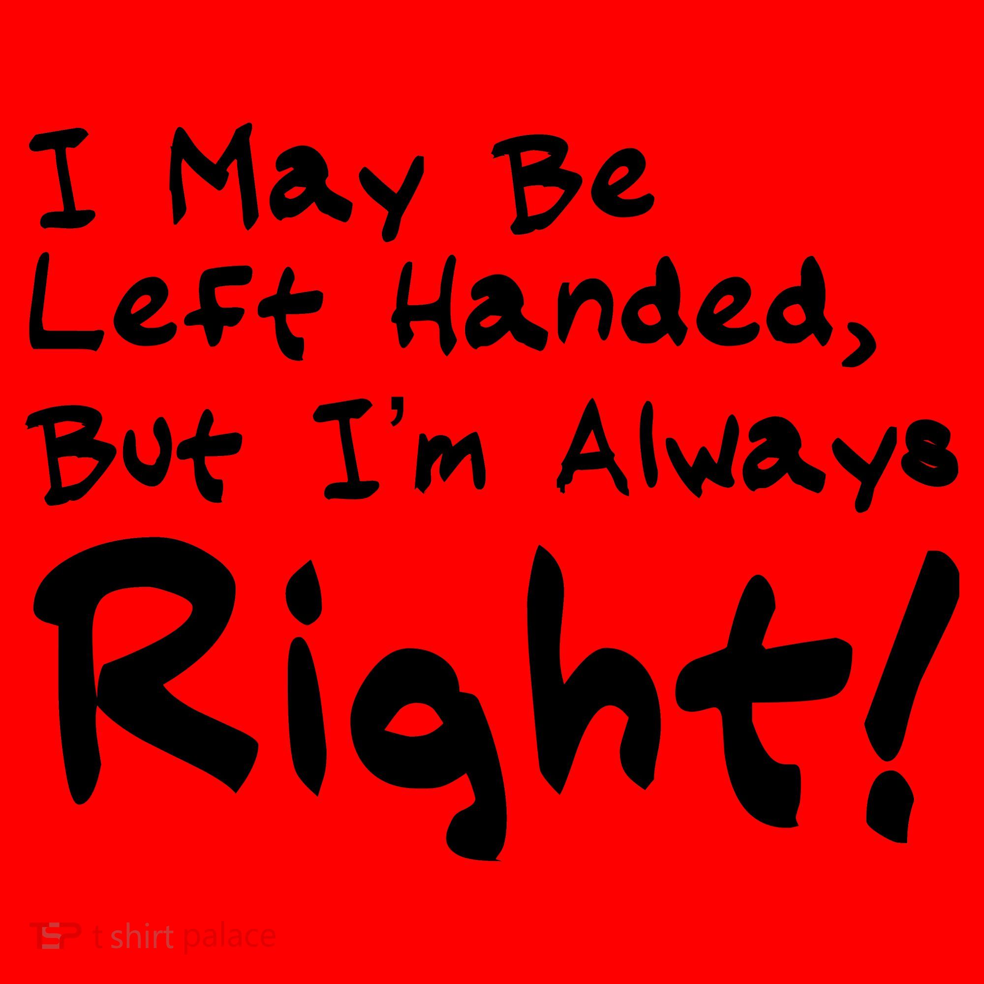 I May Be Left Handed, but I'm Always Right Santa Hat