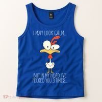 I May Look Calm But In My Head I Pecked You 3 Times Tank Top thumb 2