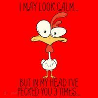 I May Look Calm But In My Head I Pecked You 3 Times Santa Hat thumb 1