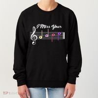I Miss Your Face Music Notes Women's Sweatshirt thumb 0