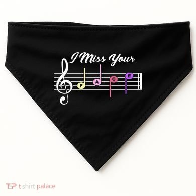 I Miss Your Face Music Notes USA-Made Doggie Bandana
