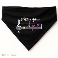 I Miss Your Face Music Notes USA-Made Doggie Bandana thumb 0