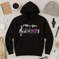 I Miss Your Face Music Notes Hoodie thumb 3