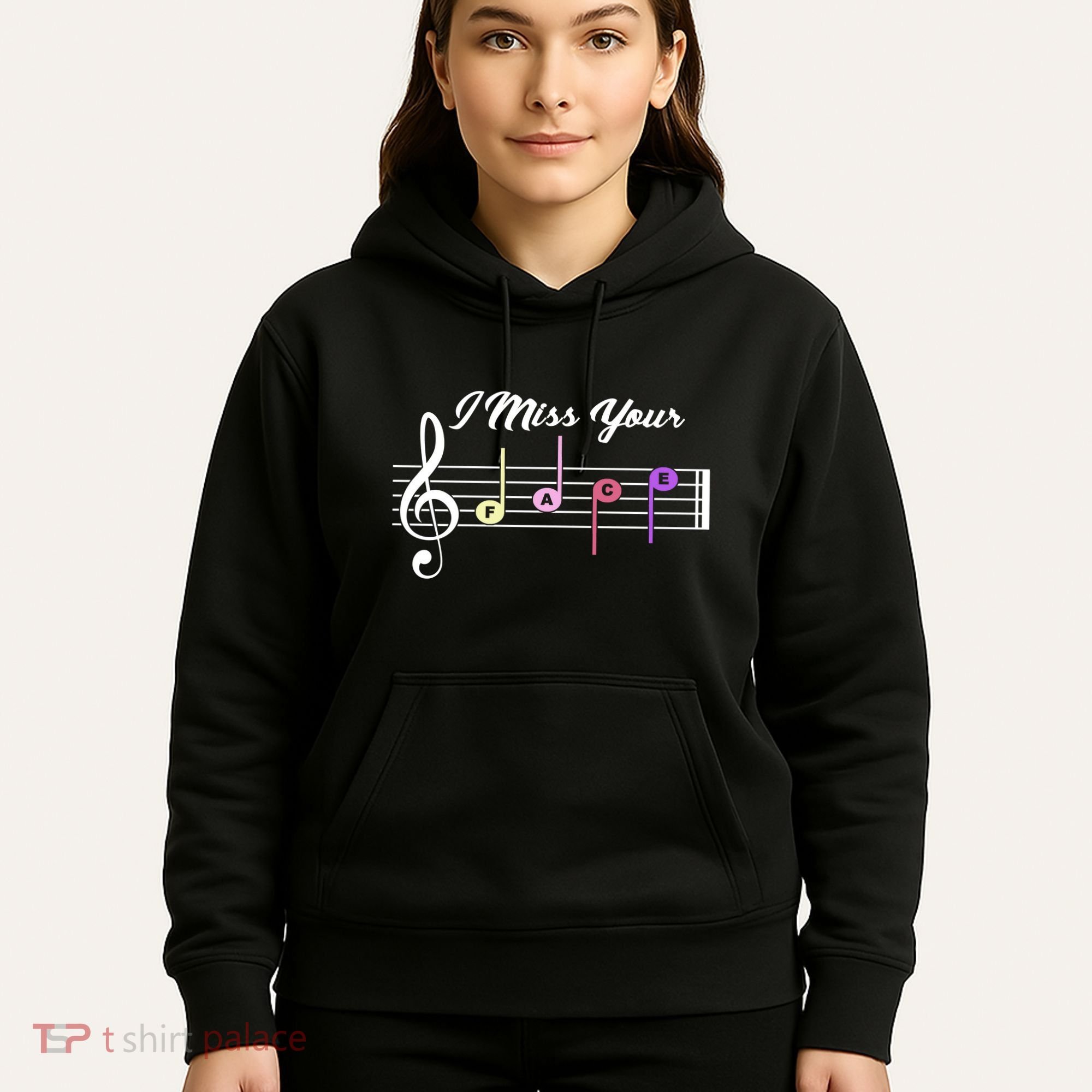 I Miss Your Face Music Notes Hoodie