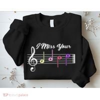 I Miss Your Face Music Notes Sweatshirt thumb 2