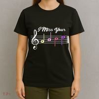 I Miss Your Face Music Notes T-Shirt thumb 4