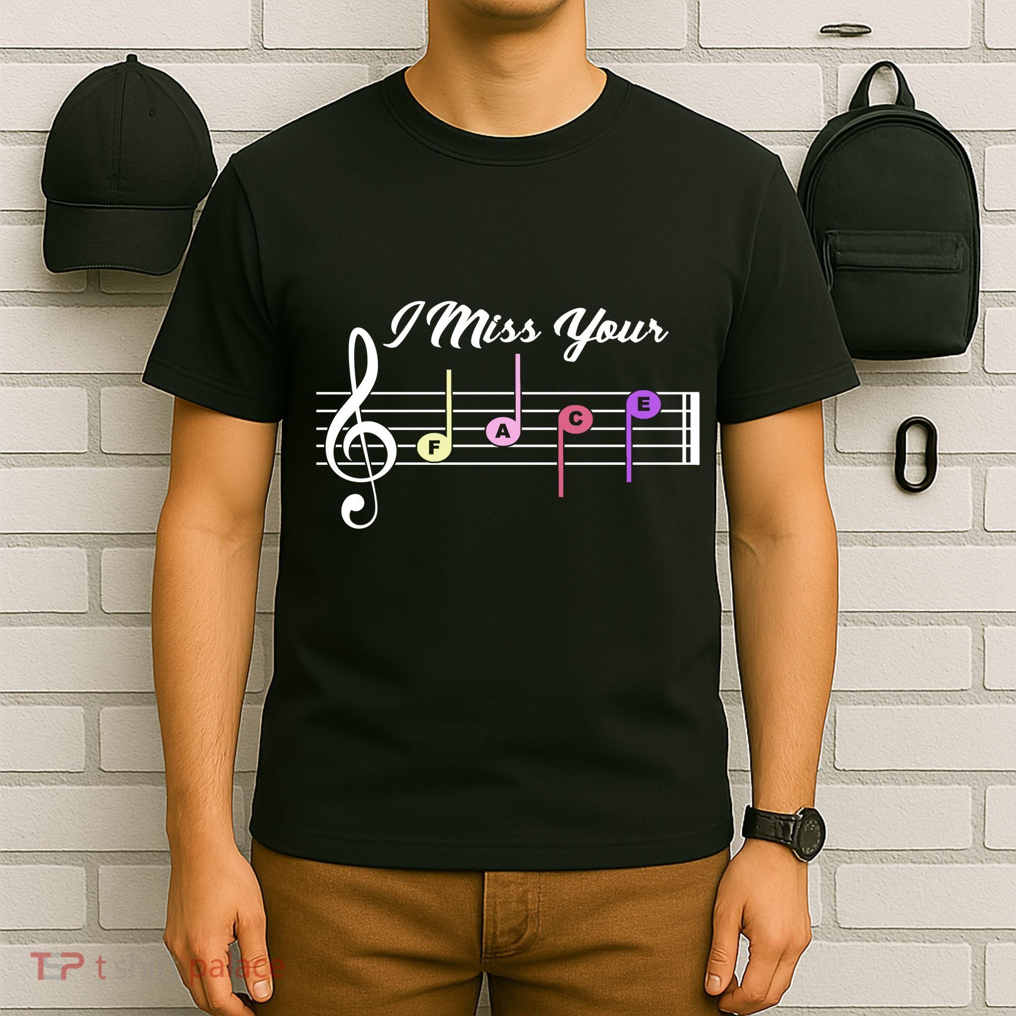 I Miss Your Face Music Notes T-Shirt