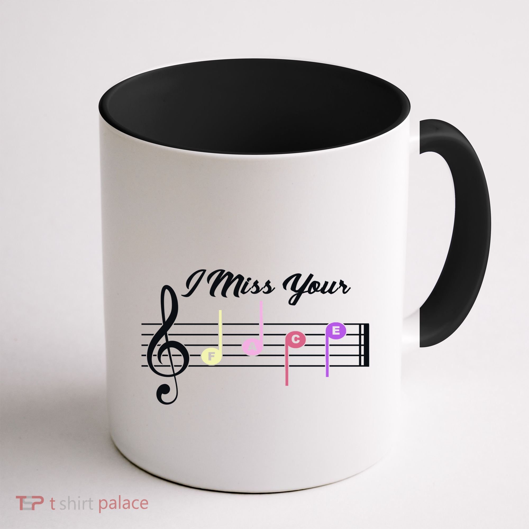 I Miss Your Face Music Notes Coffee Mug