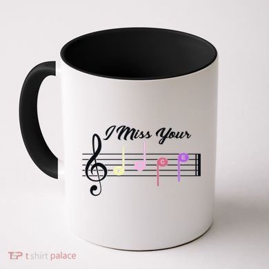 I Miss Your Face Music Notes Coffee Mug